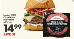 Longo's Longo's 100% Chuck Brisket Beef Patties offer