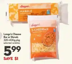Longo's Longo's Cheese Bar or Shreds offer