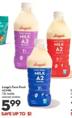 Longo's Longo's Farm Fresh A2 Milk offer
