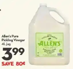 Longo's Allen's Pure Pickling Vinegar offer