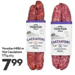 Longo's Venetian Milld or Hot Cacciatore offer