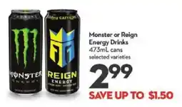 Longo's Monster or Reign Energy Drinks offer