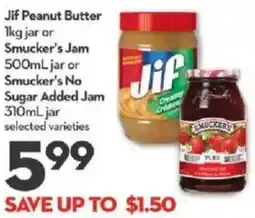 Longo's Jif Peanut Butter or Smucker's Jam offer