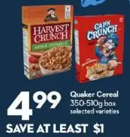 Longo's Quaker Cereal offer