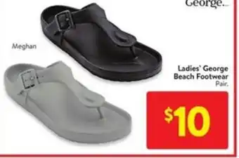 Walmart Ladie's george beach footwear offer
