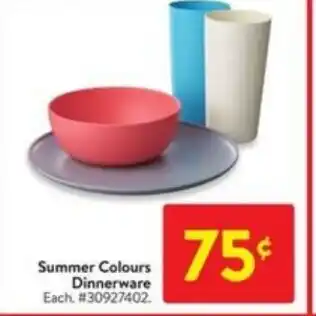 Walmart Summer colours dinnerware offer