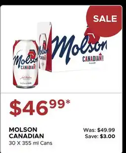 The Beer Store MOLSON CANADIAN offer