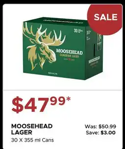 The Beer Store MOOSEHEAD LAGER offer
