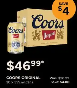 The Beer Store COORS ORIGINAL offer