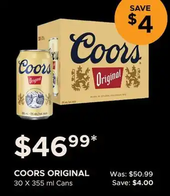 The Beer Store COORS ORIGINAL offer