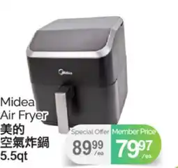 T&T Supermarket MIDEA AIR FRYER, 5.5qt offer