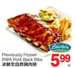 T&T Supermarket PREVIOUSLY FROZEN RWA PORK BACK RIBS offer