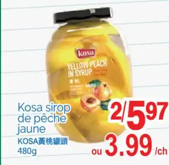 T&T Supermarket KOSA SIROP DE PÊCHE JAUNE, 480G offer