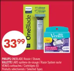 Pharmaprix PHILIPS ONEBLADE Shaver, GILLETTE Razor System or VENUS Cartridges (6) offer