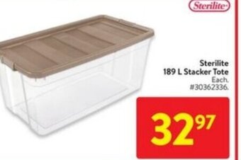 Walmart Sterilite 189 l stacker tote offer
