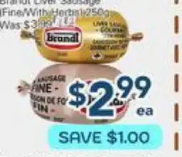 Oceans Fresh Food Market Brandt Liver Sausage Fired With Herbal offer