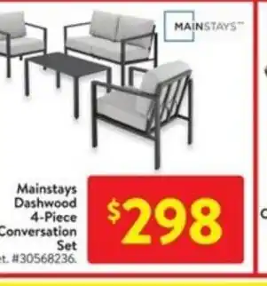 Walmart Mainstays dashwood 4-piece Conversation set offer