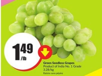 FreshCo Green seedless grapes offer