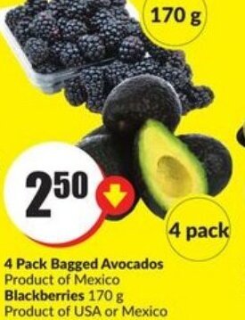 FreshCo 4 Pack bagged avocados offer