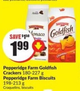 FreshCo Pepperidge farm goldfish crackers offer