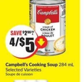 FreshCo Campbell's cooking soup offer