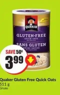 FreshCo Quaker gluten free qiuick oats offer