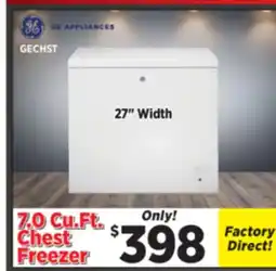 Surplus Furniture GE White Chest Freezer offer