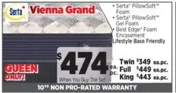 Surplus Furniture Vienna Grand Queen Mattress Set offer