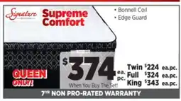 Surplus Furniture Supreme Comfort Queen Mattress Set offer