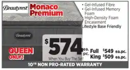Surplus Furniture Monaco Premium Queen Mattress Set offer