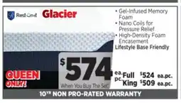 Surplus Furniture Galcier Queen Mattress Set offer