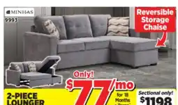 Surplus Furniture Soren Fog Storage Sleeper Sectional offer