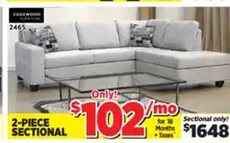 Surplus Furniture Naples Platinum 2Pc Sectional offer