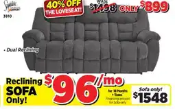 Surplus Furniture Foreside Charcoal Reclining Sofa offer