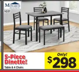 Surplus Furniture Grey/Black 5Pc Dinette Set offer