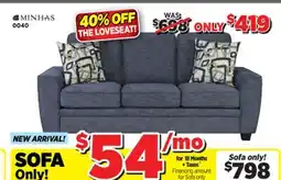 Surplus Furniture Leena Retreat Denim Sofa offer