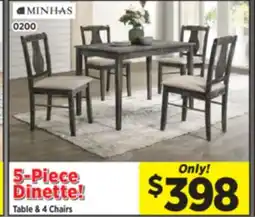Surplus Furniture Kaylee Weather 5Pc Dinette Set offer