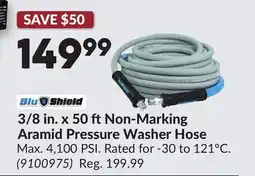 Princess Auto 3/8 in. x 50 ft Non-Marking Aramid Pressure Washer Hose offer