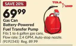 Princess Auto Gas Can Battery-Powered Fuel Transfer Pump offer
