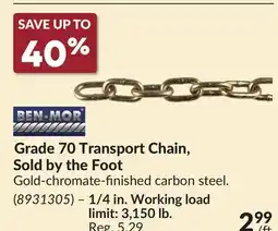 Princess Auto Grade 70 Transport Chain, Sold by the Foot offer