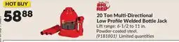 Princess Auto 20 Ton Multi-Directional Low Profile Welded Bottle Jack offer