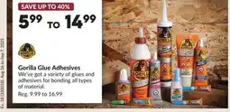 Princess Auto Gorilla Glue Adhesives offer
