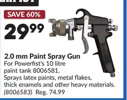 Princess Auto 2.0 mm Paint Spray Gun offer