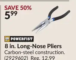 Princess Auto 8 in. Long-Nose Pliers offer