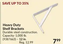 Princess Auto Heavy Duty Shelf Brackets offer