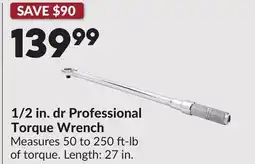 Princess Auto 1/2 in. dr Professional Torque Wrench offer