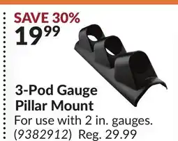 Princess Auto 3-Pod Gauge Pillar Mount offer
