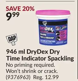 Princess Auto 946 ml DryDex Dry Time Indicator Spackling offer