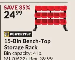 Princess Auto 15-Bin Bench-Top Storage Rack offer
