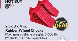 Princess Auto 2 pk 8 x 4 in. Rubber Wheel Chocks offer